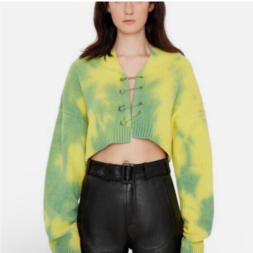 GUIZIO  Tie-Dye Knit Safety Pin Sweater size XS/S
